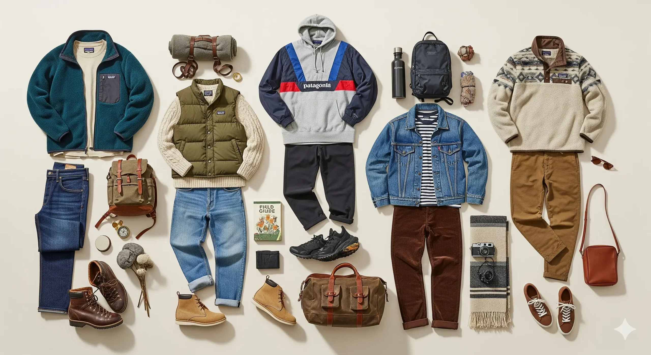 Bouclo Blog Vintage 5 compositions différentes pour une veste Patagonia vintage